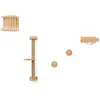 CostwayAccessoires Muraux 4 en 1 pour Chat Etagères Murales pour Chat ...
