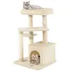 CostwayArbre à Chat 85 CM avec Condo et Poteaux en Sisal Tour à Chat à...