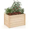 CostwayJardinières en Bois de Sapin 100x64x65,5cm Bac à Fleurs avec Ba...