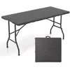 CostwayTable de Camping Pliante de 152 cm Table de Pique-Nique Pour 4 ...