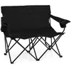 CostwayChaise de Camping Double Fauteuil Pliant pour 2 Personnes avec ...