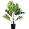 CostwayLot de 2 Palmiers Areca Artificiels de 90 cm Faux Arbre Tropica...