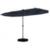 CostwayParasol de Terrasse Double Face de 400 cm avec Lampes Solaires ...