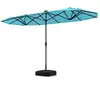 CostwayParasol de Terrasse Double Face de 400 cm avec Lampes Solaires ...