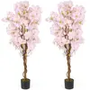 CostwayLot de 2 Plantes Artificielles en Pot Pépinière 150CM avec 972 ...