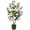 CostwayPlante Artificielle à Fausses Fleurs de 90 cm Fausse Plante Cam...