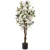 CostwayPlante Artificielle Bougainvillier de 120cm Plante Fleurie Faus...