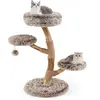 CostwayArbre à Chat de 90 cm Tour pour Chat en Bois Massif de Poirier ...