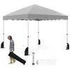 CostwayTonnelle Pliante 3 x 3 M Abri Extérieur Portable et Pliable ave...