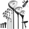 CostwayEnsemble de Clubs de Golf 9 Pièces pour Débutant avec Sac Trépi...