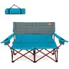 CostwayChaise de Camping Surdimensionnée 2 Places avec Accoudoirs Régl...