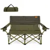 CostwayChaise de Camping Surdimensionnée 2 Places avec Accoudoirs Régl...
