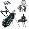 CostwaySet Complet de 15 Clubs de Golf avec Sac de Golf et Housse de P...