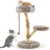 CostwayArbre à Chat Tour en Bois pour Chat avec Perchoir Centre d'Acti...