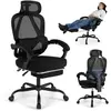 CostwayChaise de Bureau Ergonomique avec Repose-pieds Escamotable Faut...