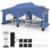 CostwayPavillon Pliant 3 x 6 m avec 6 Parois Latérales Amovibles et Sa...