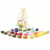 32 Crayons Couleurs Cailloux Sachet Coton Mousseline Crayon Rocks