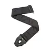 D'Addario 50PLB01 - Sangle de guitare Planet Lock, Black Satin