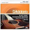 D'Addario And Co EFT15 Flat Tops Phosphor Bronze Extra Light 10-47 Jeux de cordes folk 010