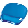 Fellowes Tapis de Souris Repose Poignet Crystal Gel, Tapis de Souris Ergonomique, en Gel Transparent Bleu