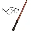 Rubies - 5374 - Harry Potter- Kit d'accessoires, baguette magique et lunettes, taille unique