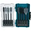 Foret - Makita - E-08698 - Jeu de 8 forets plats - Acier - Couleur Bleu pétrole