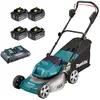 DLM463PG4 Tondeuse à gazon sans fil 2x18V / 4x 6,0 Ah batterie + charg...
