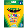 Crayons : 8 gros crayons à la cire lavables Crayola