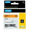 DYMO 18435 Rhino Ruban Vinyl Color&eacute; Noir sur Orange 12mm x 5.5m