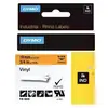 DYMO 18436 Rhino Ruban Vinyl Color&eacute; Noir sur Orange 19mm x 5.5m