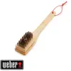 Brosse de nettoyage pour grille - Weber - poignée bambou et poils en acier inoxydable