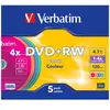 Verbatim DVD-RW Multicouleur 5 Unités 4x 4,7 GB TU