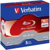 Verbatim Bd-re Dl Blu-ray 50gb Double Couche Réinscriptible Vitesse 2x 5 Unités