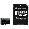 Carte microSDXC Verbatim Pro U3 128 Go avec adaptateur SD, UHS-I, V30