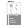 Verbatim Câble de synchronisation et de charge pour micro-USB, 100 cm, argent