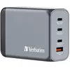 Verbatim GNC-240 Chargeur GaN 240 W avec 1 port USB-C® 140 W / 1 port USB-C® 100 W / 1 port USB-C® 65 W / 1 port USB-A QC 3.0 (EU/UK/US)