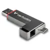 Clé USB-C et USB-A Verbatim Dual QuickStick 1 To - Gris - USB 3.2