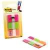 Post-it® Marque-pages rigides - POST-IT - Lot de 88 - Couleurs vives - Rose, vert, orange