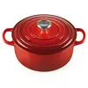 Le Creuset - Cocotte en fonte ronde rouge cerise 20 cm Signature