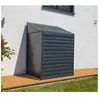 Spacemaker - abri de jardin métallique adossé 4x7 gris 203x124x208