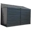 Spacemaker - abri de jardin métallique adossé 4x10 gris 295x124x208