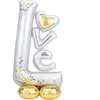 Anagram ballon aluminium lettre love mariage 73x147cm argent or - amscan 4246511