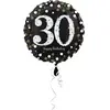 Amscan Ballon en aluminium rond : 30 Happy birthday : 43 cm