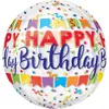 Amscan Ballon Aluminum rond : Happy Birthday : 38 x 40 cm