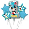 RueDeLaFete Bouquet de 5 ballons Alu - Mickey™ - 1er Anniversaire