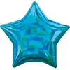 RueDeLaFete Ballon aluminium etoile 48 cm : Bleu cyan