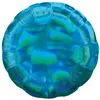 RueDeLaFete Ballon Aluminium Rond 45 cm : Bleu
