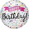 Amscan Ballon Aluminum rond : Happy Birthday - 43 cm
