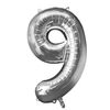 Amscan Ballon Mylar Argent Chiffre 9