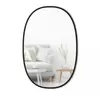 Umbra Miroir mural ovale Hub contour caoutchouc noir 91x61cm